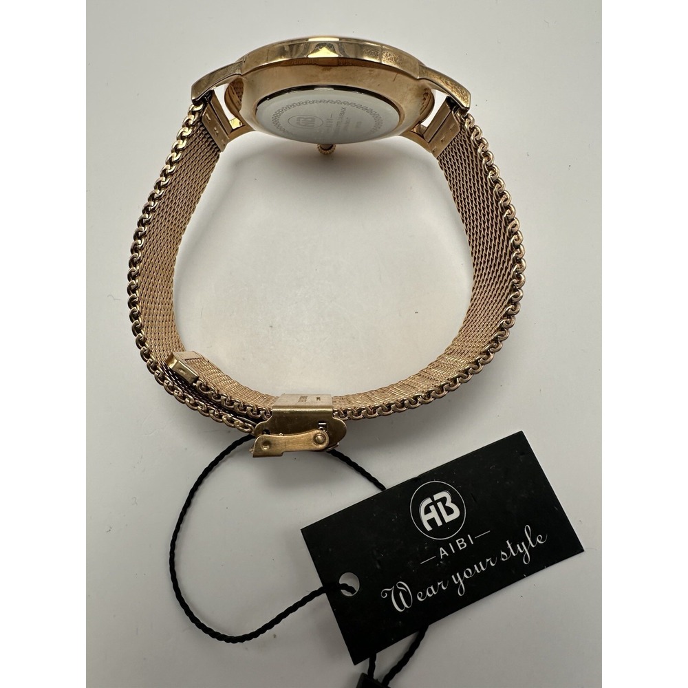 Aibi Ladies Watch New Battery 51103 40MM 9" Rose Gold Mesh Band B54 - Picture 11 of 12